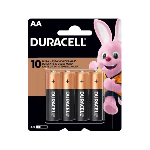 Pilha AA 1,5V alcalina Duracell C/4