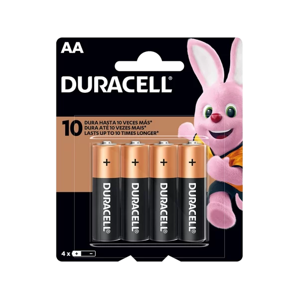 Pilha AA 1,5V alcalina Duracell C/4