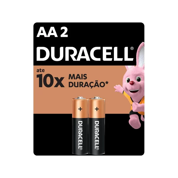 Pilha AA 1,5V alcalina Duracell C/2