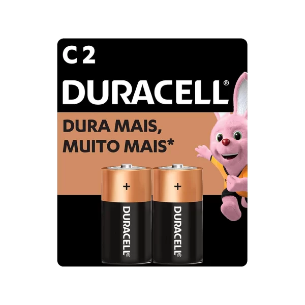 Pilha C 1,5V alcalina Duracell C/2