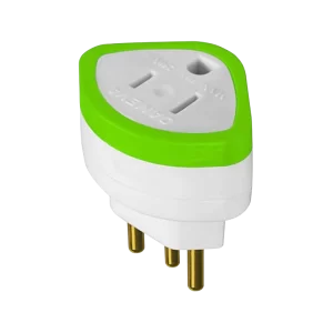 Adaptador 2P+T antigo fêmea x 2P+T novo padrão macho