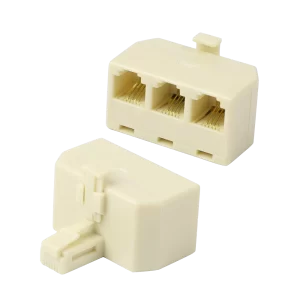 Adaptador telefone RJ11 macho x 3 fêmea