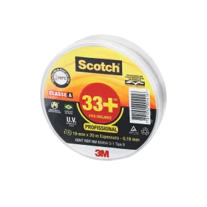 Fita isolante Scotch 33+ 3M 20mts preta