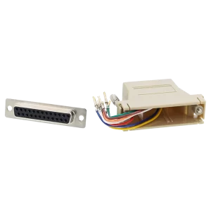 Adaptador RJ45 fêmea x DB25 fêmea