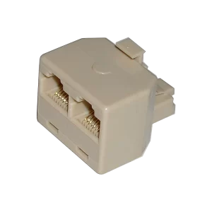 Adaptador T RJ45 1 macho x 2 fêmea
