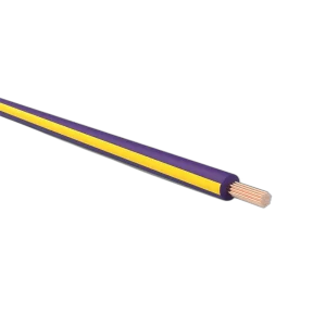 Cabo flexível automotivo 1,00mm 300v roxo/amarelo