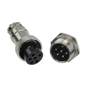 Conector circular Mike 6 vias macho/femea