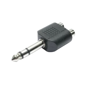 Adaptador P10 stereo x 2 RCA fêmea