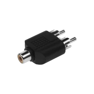 Adaptador RCA fêmea x 2 RCA macho