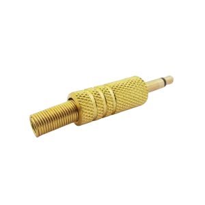 Plug P2 mono metalico dourado