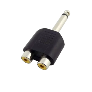 Adaptador P10 mono x 2 RCA fêmea
