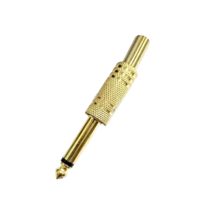 Plug P10 mono metalico dourado