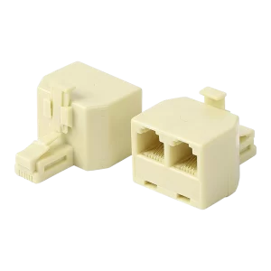 Adaptador telefone RJ11 macho x 2 fêmea
