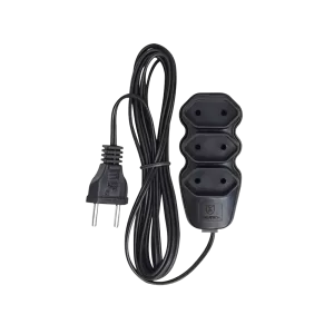 Extensão elétrica 3 entradas 2P 10A 3mts